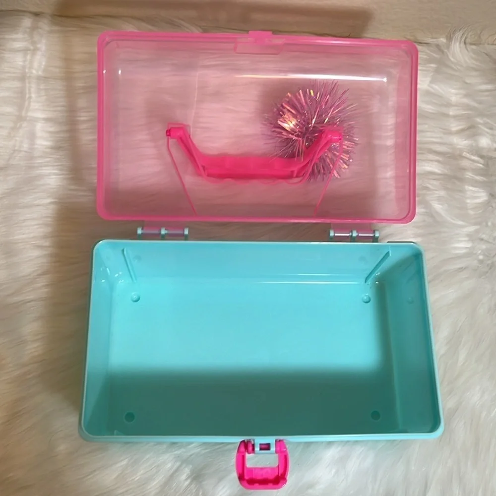 Set of 2 Justice Letter S Make Up Organizer Caboodle Pencil Pouch